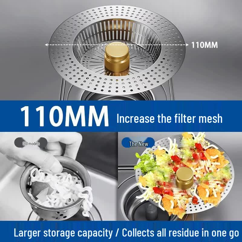 TLXT Stainless Steel Kitchen Sink Strainer & Drain Stopper