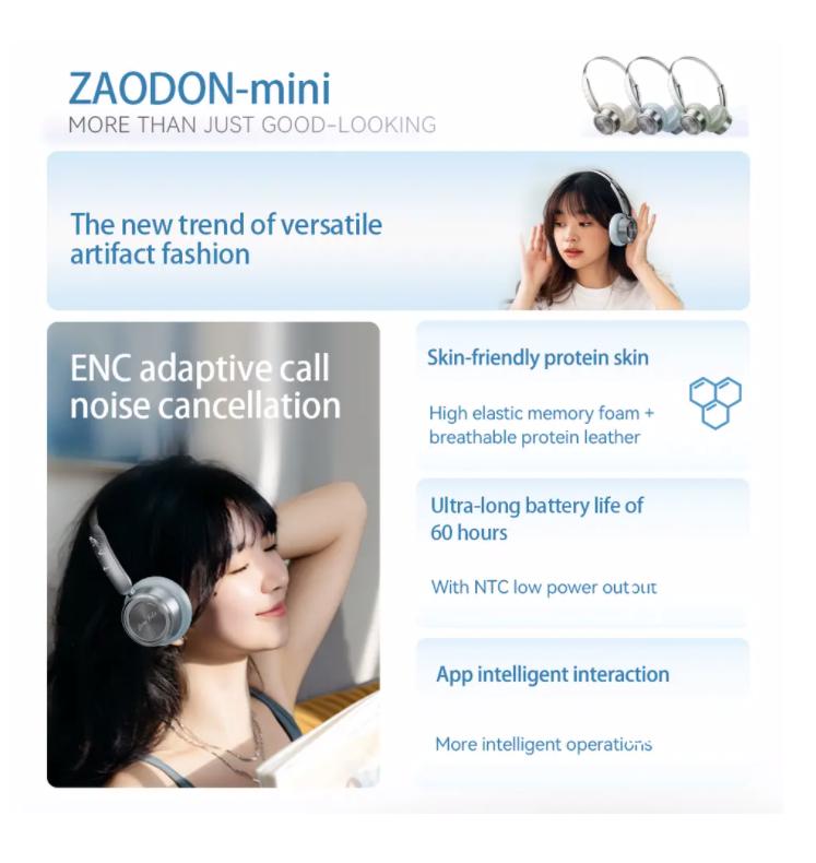 HaaYot Mini Wireless Headphone,60H Playtime ENC Noise Cancelling,35ms Low Latency Bluetooth 6.0,Ultra Light for Gaming/Travel