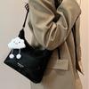 New trendy personalized commuter with pendant shoulder messenger bag zipper bow buckle women's bag