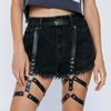 Women Adjustable Body Harness Pu Leather Street Style Harness Belts Suitable For Holiday Parties And Casual Out