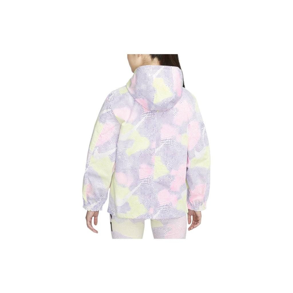 Nike X Serena Williams Logo Print Color Block Hooded Jacket Women Jackets Fluorescent-Yellow DV8073-702