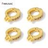 14/18K Gold Plated Brass Pendant Bail Clasps,Inlaid Zircon Pendant Bail Connector For DIY Bracelet Necklace Making Accessories