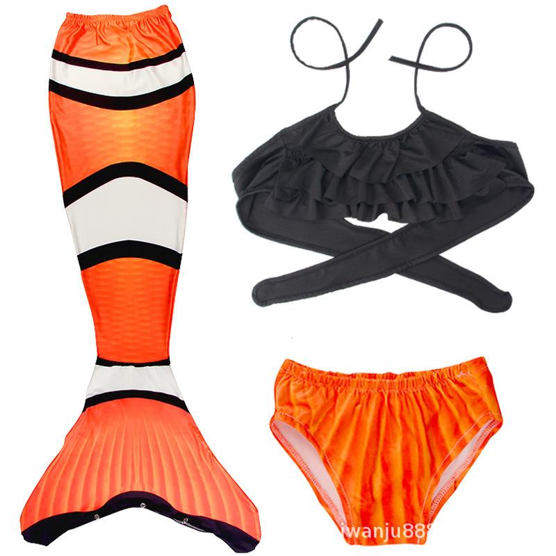Mermaid Tail Children'S Swimsuit Girls Princess Clothes Girl Mermaid Baby Three-Piece Set
