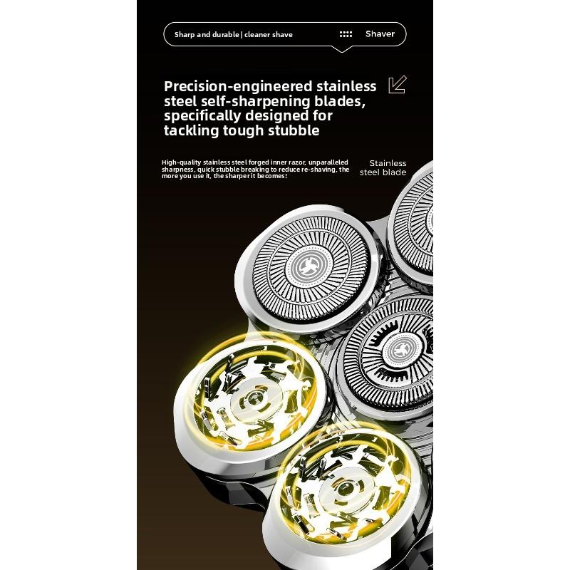 Magnetic Suction Electric Shaving Kit - Men's Beard Trimmer - Household Seven-blade Head Set - Shaving Knife Manufacturer