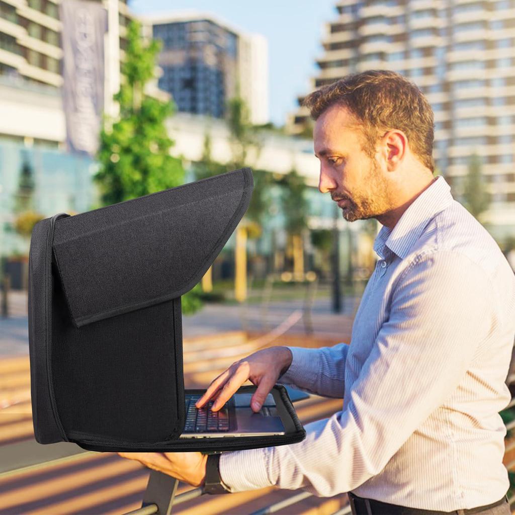 Přenosný skládací kryt proti slunci a pro soukromí na notebook