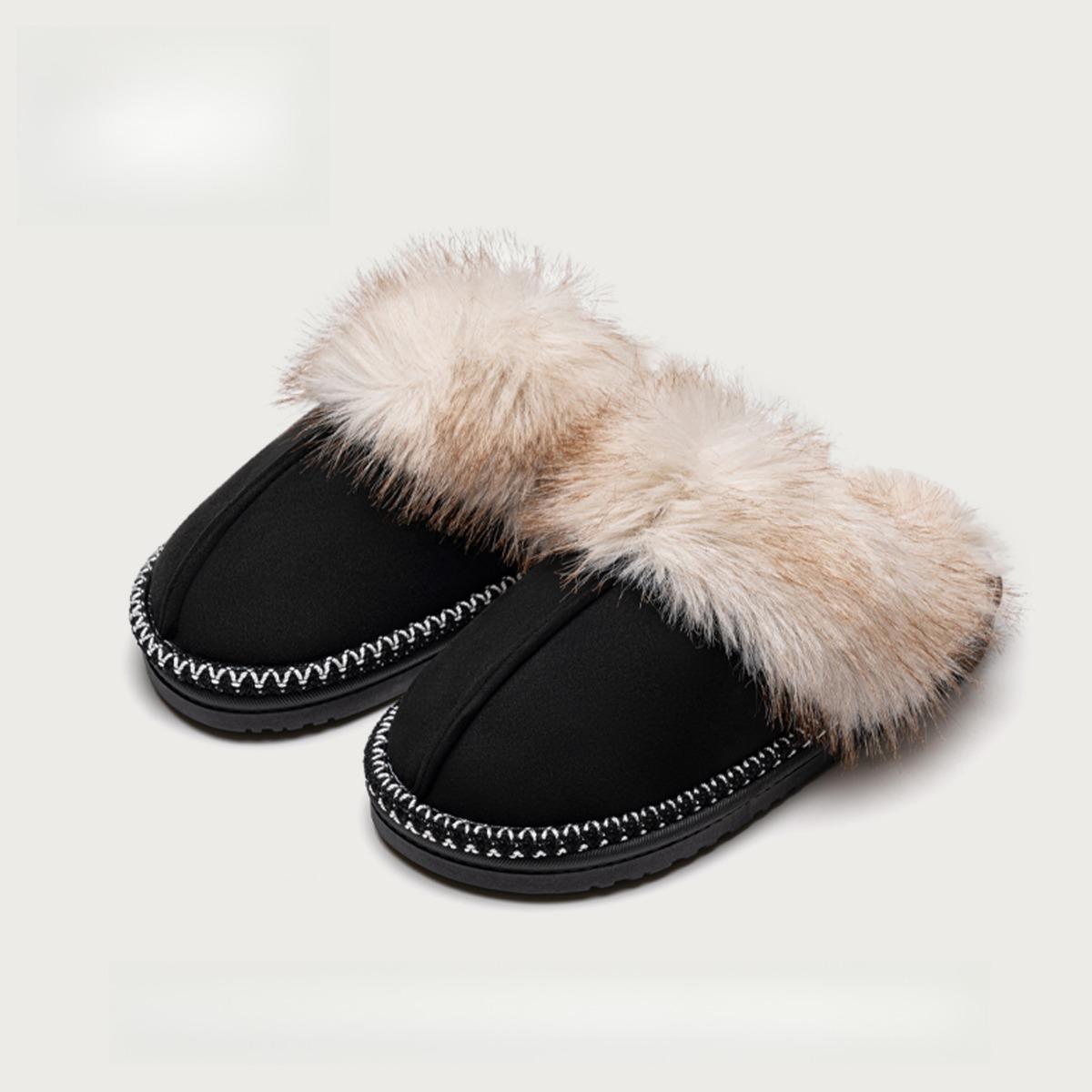 

Тапочки на толстой подошве, Хлопковые тапочки, Уличные тапочки, Теплые тапочки, Нескользящие тапочки, Плюшевые тапочки 36-37 чёрный