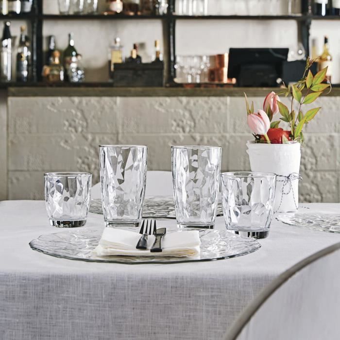 Verre - Bormioli Rocco - Diamond - 390 ml - Pack de 6 - Compatible lave-vaisselle