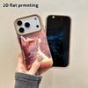 Phone Case: 2D Flat Lambskin Suitable for iPhone 18, 17, 16, 15, 14, 13Pro Protective Cases, Soft Pink-orange, Christmas and Halloween Gifts