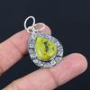 Pear Natural Stichtite Sterling Silver Anniversary Mother Unique Pendant Jewelry