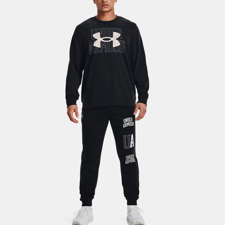 Under Armour Rival Logo Print Training Sweatshirt Men Tops Black 1370391-001