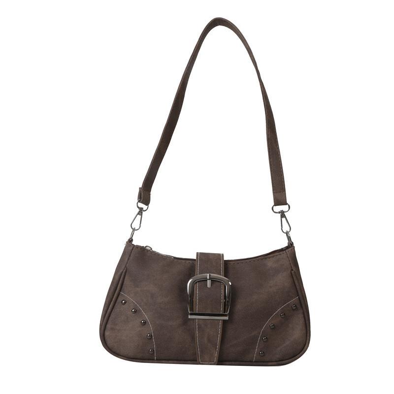 Wholesale New Fashion Rivet Stitching Shoulder Bag Women 2023 Street Trendy Pu Small Armpit Bag