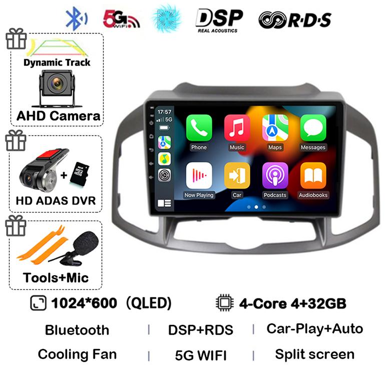 Android 14 Carplay Auto WIFI Car Radio For Chevrolet Captiva 1 2011 2014 2015 2016 GPS Multimedia Video Player Stereo Head Unit