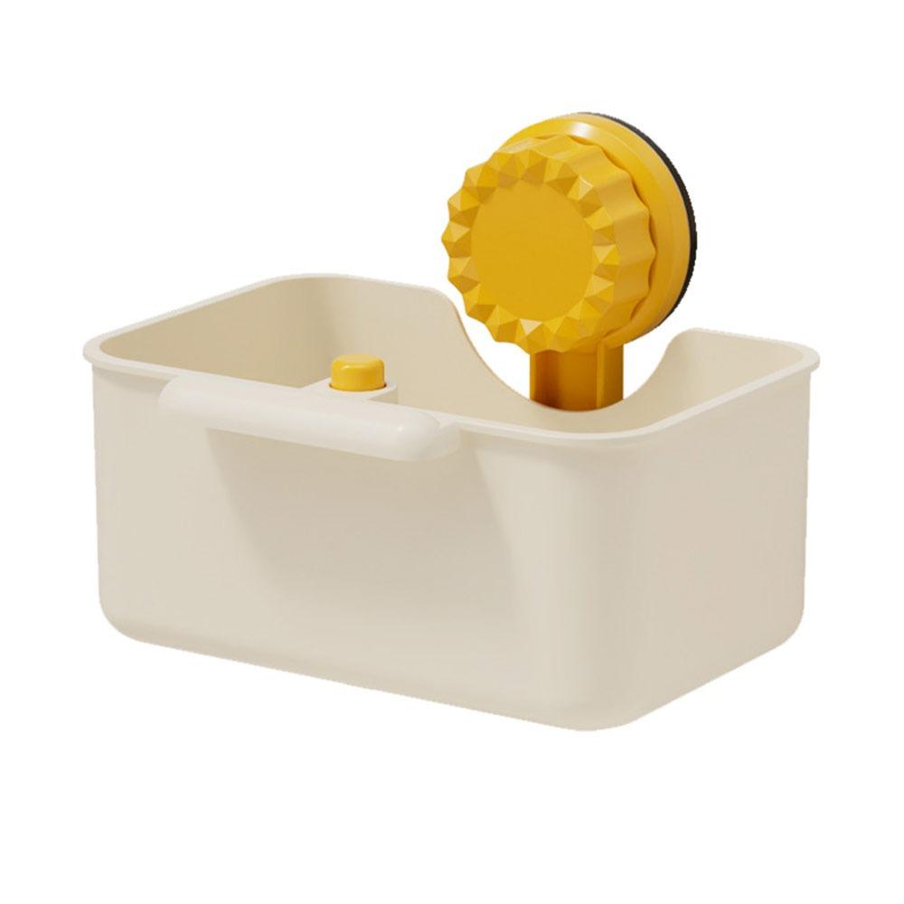 

Suction Cup Sink Corner Rack Anti-leak Push-type Sink Filter Hanging Basket One-touch Opening and Closing with Drain Hole білий