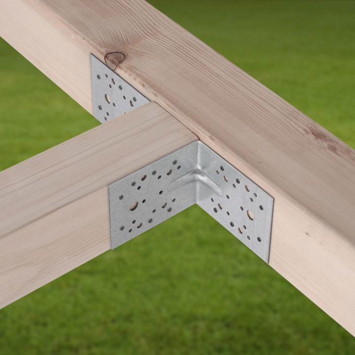 Équerres De Fixation - KOTARBAU - 130 X 130 X 100 Mm - Acier Galvanisé - Lot De 12 - 90 °