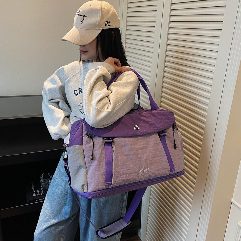

New Multifunctional Attendance Short Distance Large Capacity Computer Backpack Travel Bag Lightweight and Ultra Light Yoga Fitness Bag фіолетовий