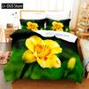 Yellow Flowers Queen Bedding Set Duvet Cover Set Bedding Digital Printing King Size Duvet Cover Set Bedding Set