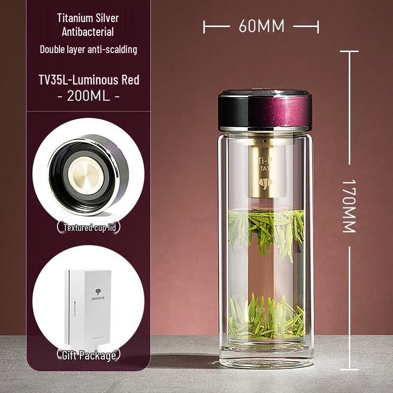 Vientiane Double-Layer Antibacterial Glass Cup