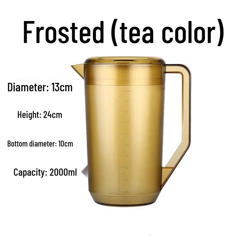 Acrylic High-Temperature Resistant Pitcher - Large Capacity Cold Water and Juice Jug for Home, Restaurant, or Bar