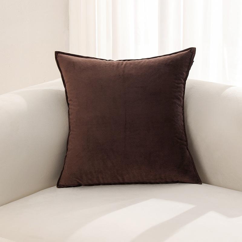New Solid Color Dutch Velvet Edged Pillowcase Color Combination Sofa Cushion Pillowcase