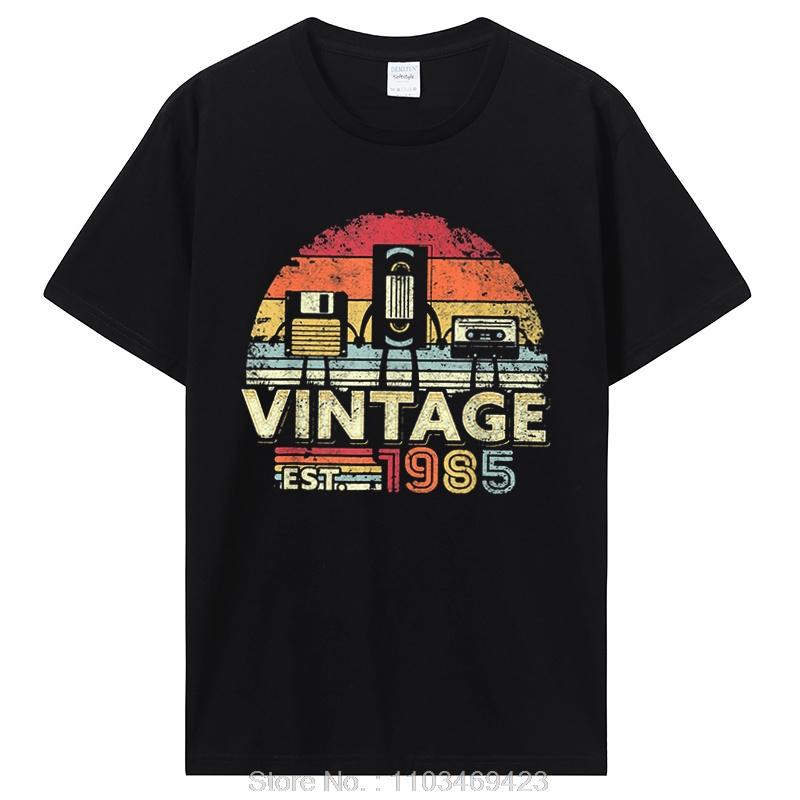 Funny Classic 1985 Original Vintage T Shirt Summer Graphic Men Tshirt Streetwear Birthday Awesome T-shirt Clothing