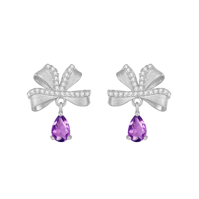 Minimalist S925 Silver Earrings Female Lightweight Ear Studs All-Match Fashion Jewelry