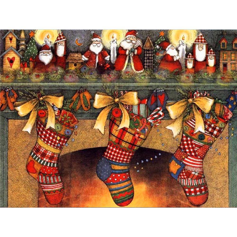 5D Diamond Painting Winter Full Square Handicraft Sale Diamond Embroidery Christmas Tree Mosaic Snow Home Decoration