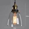 Pendant Ceiling Light Glass Shade Lighting Vintage Hanging Kitchen Room Dining