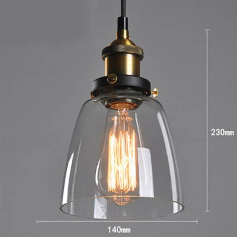Pendant Ceiling Light Glass Shade Lighting Vintage Hanging Kitchen Room Dining