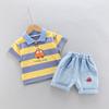 Baby Boys Polo Shirt + Handsome Denim Shorts 2-Piece Set Kids Girls Clothes Suits Summer
