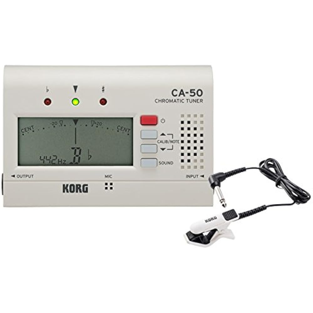 KORG (KORG) chromatic tuner CA-50 + contact microphone CM-300-WHBK set