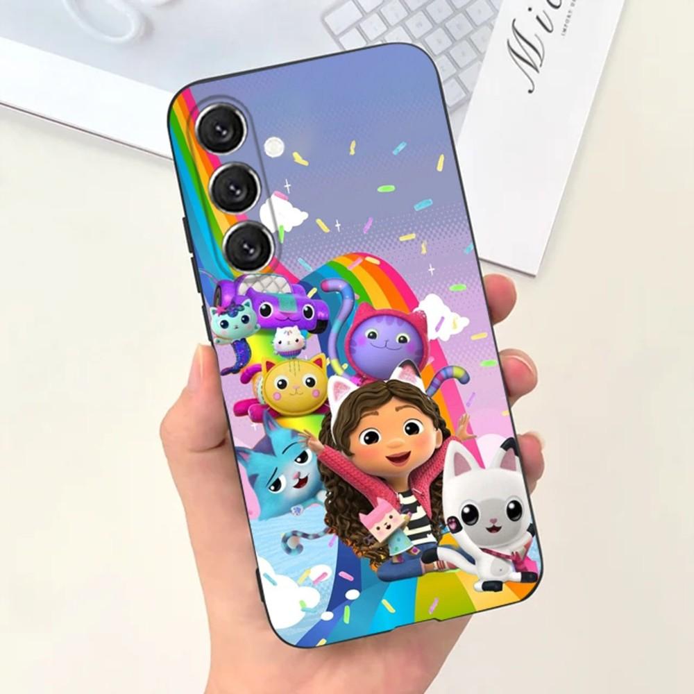

G-Gabbys Dollhouse Cute Phone Case For Samsung S25,S24,S21,S22,S23,S30,Ultra,S20,Plus,Fe,Lite,Note,10,9,5G Black Cover Samsung S21 s305G