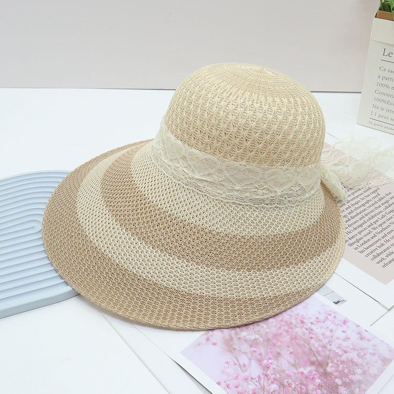 Straw Straw Hat Women's Big Eaves Beach Hat Summer Shading Sun Hat Outdoor Travel Seaside Spring and Autumn Versatile