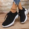 Fashion Breathable Knitting Running Shoes for Women Lightweight Casual Sneakers Woman Comfortable Slip On Sports Walking Shoes