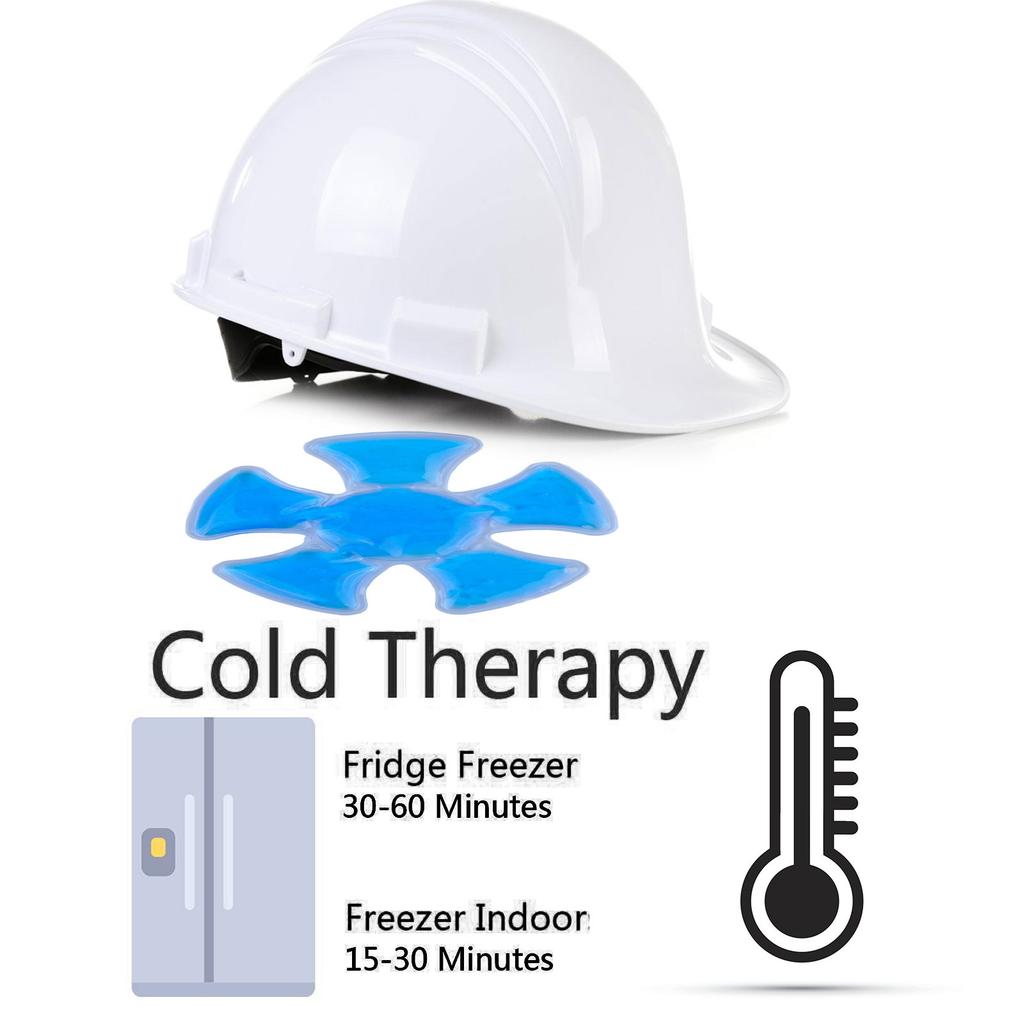 PVC Head Gel Ice Pack Adjustable Cooling Pad Cycling Helmet Ice Pack Reusable Ice Pad For Outdoor Sports Hiking Travel