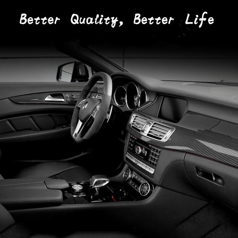 7D Carbon Fiber Vinyl Wrap Film Waterproof Car Interior Moulding Leather Gap Filler Console DIY Trim Strip Car-Styling Sticker