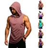 Men's Sleeveless Hoodie Muscle Fit Gym Tank Top Breathable Quick Dry Workout Vest for Training and Fitness