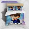 3pcs Duvet Cover Set (1*Duvet Cover + 2*Pillowcase, Without Core), Custom Name Anime Pattern Bedding Set, Home Bedroom Decor Gift