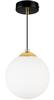 Hanging Ceiling Lamp, Sphere, Gold, Chrome, Led