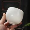 White Jade Ru Kiln Tea Ru Porcelain Can Be Nurtured with Crackle Dragon Egg Tasting Cup Large Capacity Ceramic