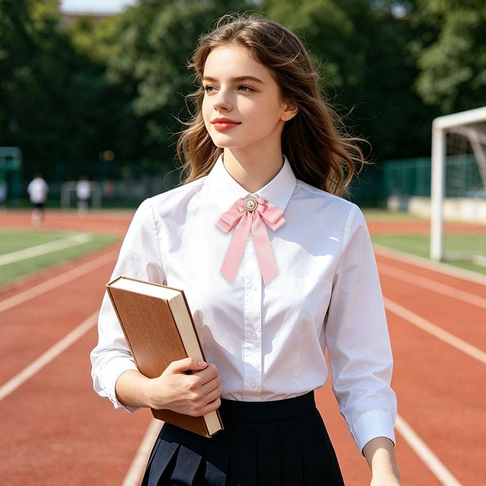 Preppy Style Bowknot Neckties Simple Ladies Neck Wear Fashion Women Necktie  Business