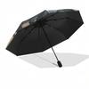 Automatic Opening/Closing Umbrella with 3-Fold Design and Iron Frame - Perfect Gift for Fans, Travelers, and Everyday Use0104304a