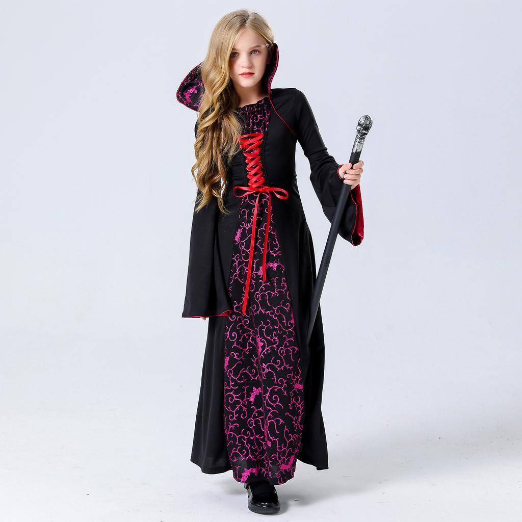 Halloween Clothes Kids Witch Reaper Game Party Cosplay Suit