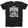 I Dont Snore Dream Am Tractor Herren T Shirt Vintage Stylish Graphic Casual Designer Clothes Top For Everyday Wear Soft