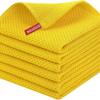 Pure Cotton Honeycomb Kitchen Towel with Hook, 40x60cm, Easy-Clean Waffle Weave Square