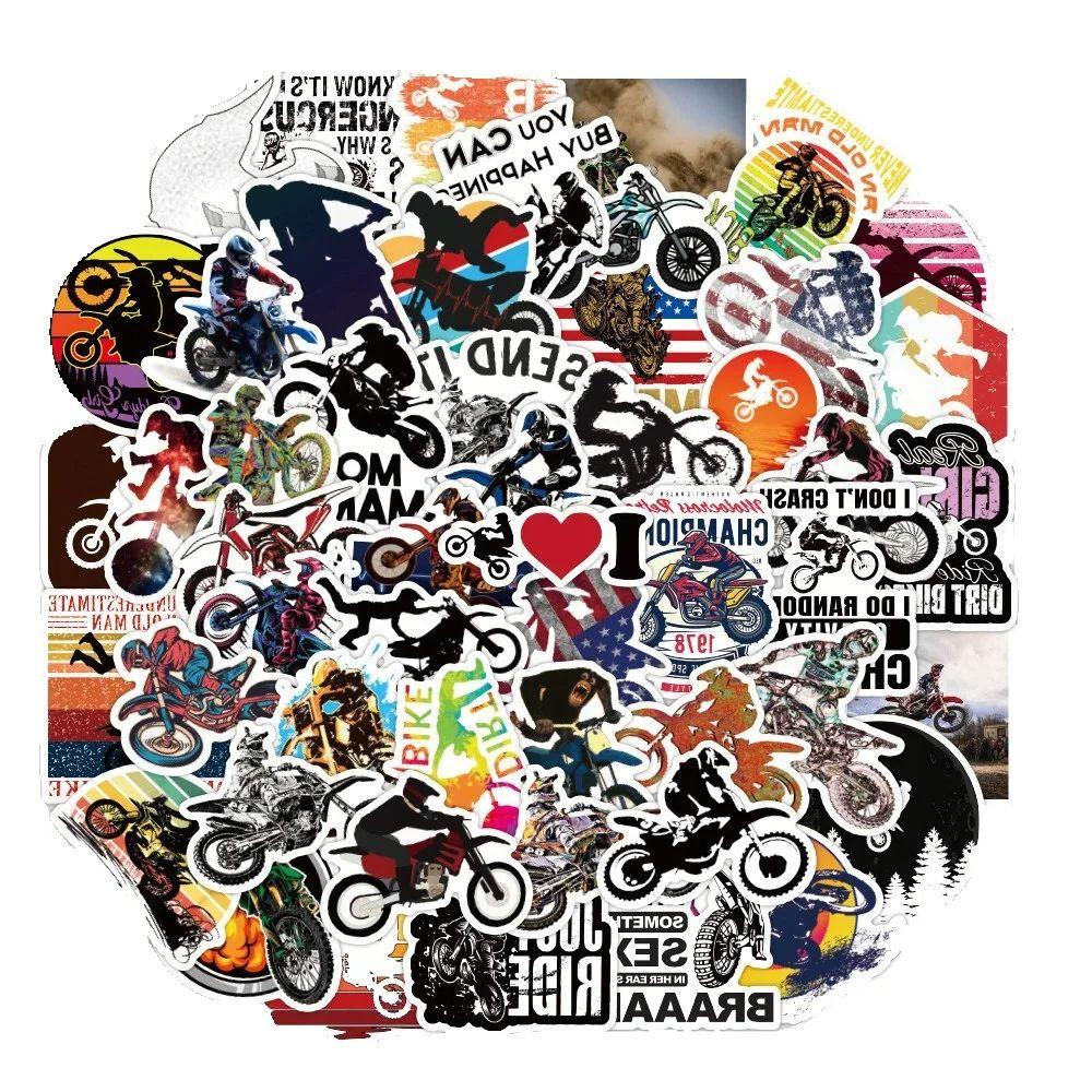 50PCS Cartoon Motocross Creative Doodle Stickers Bicycle Scooter Laptop Computer