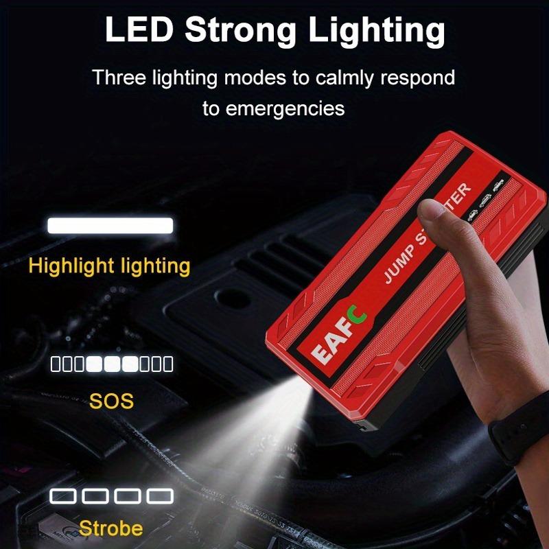 EAFC Portable Car Jump Starter, Emergency Power Bank Mobile Power Supply - 12V Emergency Battery Booster Charger