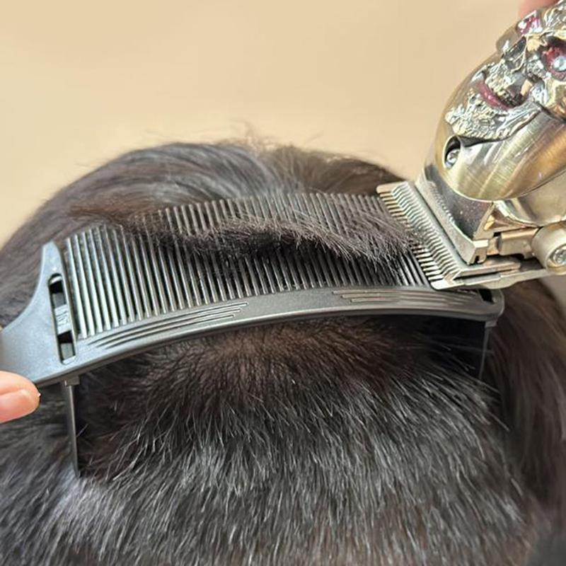 Professioneller Friseur-Haarschneidekamm mit gebogenem Positionierungs-Kamm, verstellbar, S-Bogen-Design