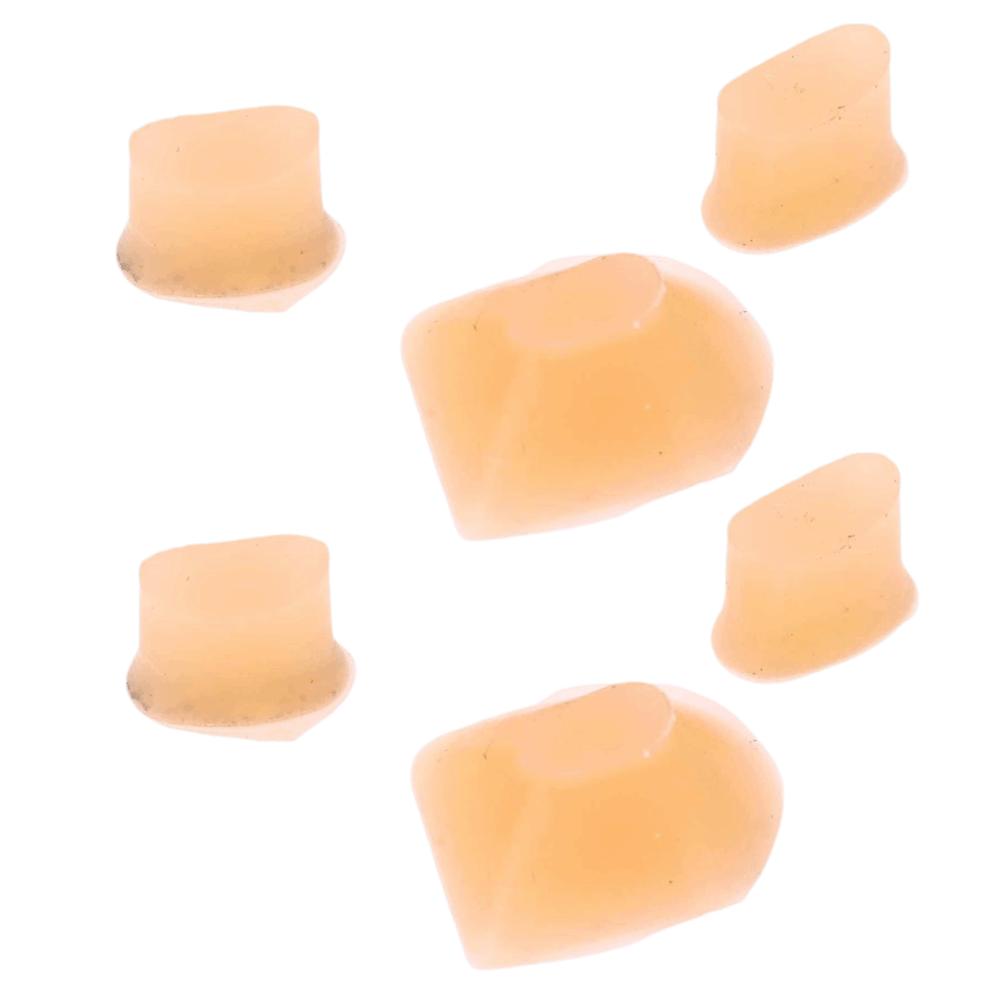 6PCS Silicone Flute Trill Key Bumper khaki Flute Mute Key Pads Flute Key Covers  For Flutes