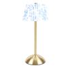 Pleated Table Lamp Cordless Touch Control   1200mAh Rechargeable Battery Operated Nightstand Lamp for Bedroom Living Room