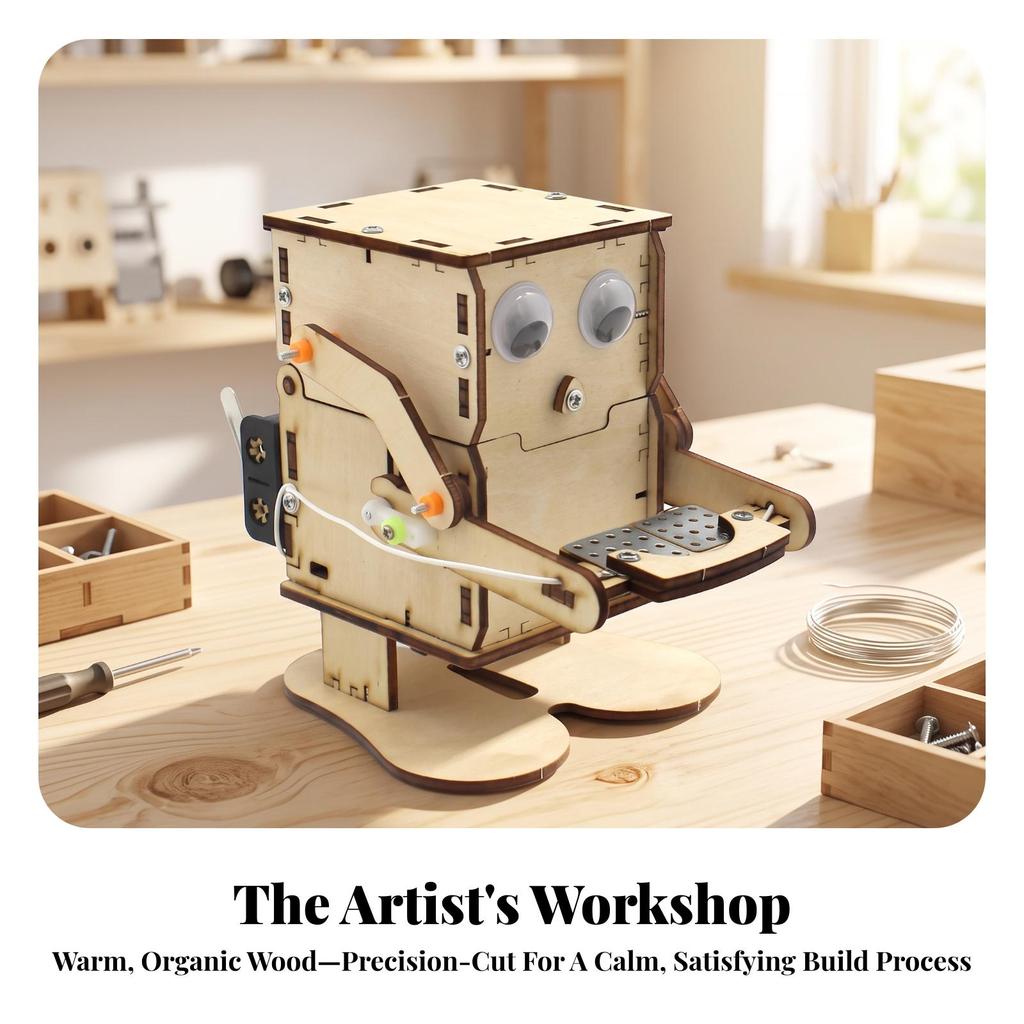 DIY Robot Kit Science Puzzle Teaching for Classroom, Students, Hobby Builders